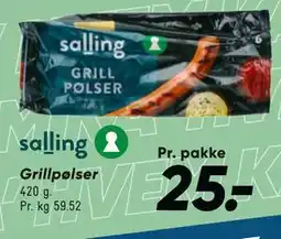 Bilka salling Grillpølser tilbud