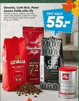 Bilka Gevalia, Café Noir, Peter Larsen Kaffe eller Illy tilbud