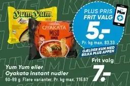 Bilka Yum Yum eller Oyakata instant nudler tilbud