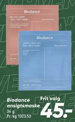 Bilka Biodance ansigtsmaske tilbud