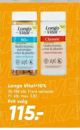 Bilka Longo Vital+10% tilbud