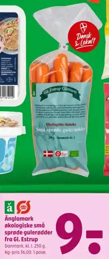 Coop 365 Änglamark økologiske små sprøde gulerødder fra Gl. Estrup tilbud