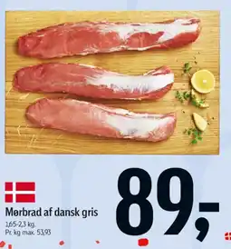 Føtex Mørbrad af dansk gris tilbud