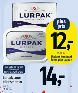 Føtex Lurpak smør eller smørbar tilbud