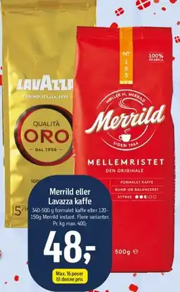 Føtex Merrild eller Lavazza kaffe tilbud