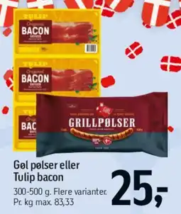 Føtex Grillpølser eller Tulip bacon tilbud