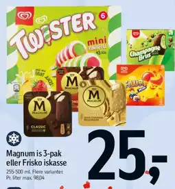 Føtex Magnum 3-pak eller Frisko iskasse tilbud