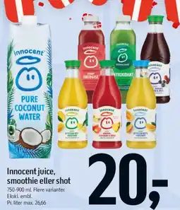 Føtex Innocent juice, smoothie eller shot tilbud