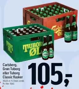 Føtex Carlsberg / Grøn Tuborg / Tuborg Classic flasker tilbud