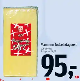 Føtex Mammen fødselsdagsost tilbud