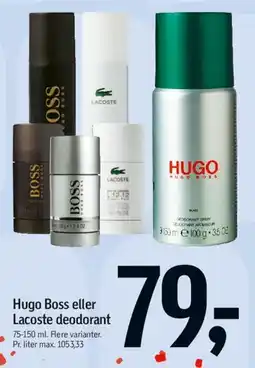 Føtex Hugo Boss eller Lacoste deodorant tilbud