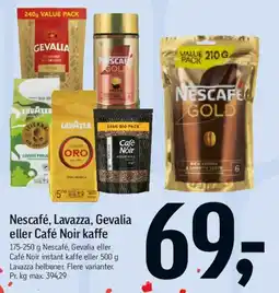 Føtex Nescafé, Lavazza, Gevalia eller Café Noir kaffe tilbud