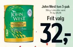 Føtex John West tun 3-pak tilbud