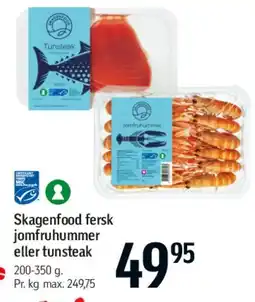 Føtex Skagenfood - fersk jomfruhummer eller tunstak tilbud