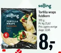 Føtex Tortilla wraps fuldkorn tilbud