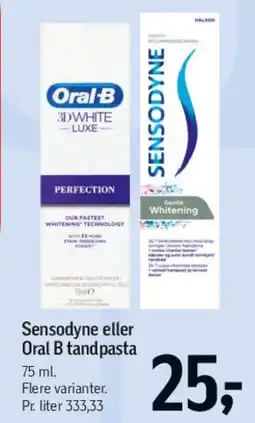 Føtex Sensodyne eller Oral B tandpasta tilbud