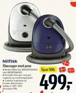 Føtex Nilfisk støvsuger med pose tilbud