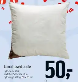 Føtex Luna hovedpude tilbud
