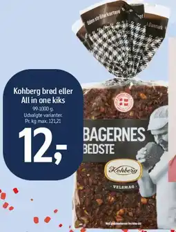 Føtex Kohberg brød eller All in one kiks tilbud