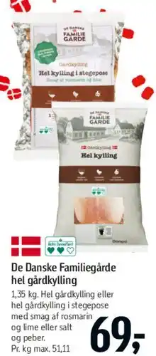 Føtex De Danske Familiegårde hel gårdkylling tilbud