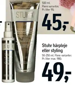Føtex Stuhr hårpleje eller styling tilbud