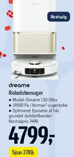 Føtex dreame Robotstøvsuger (L50 Ultra) tilbud
