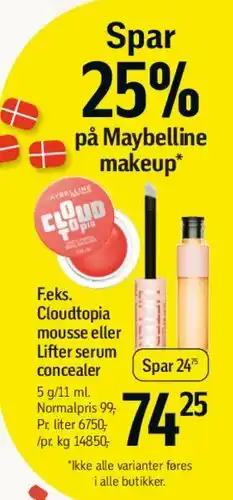 Føtex Maybelline makeup (tilbud) tilbud