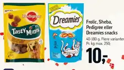 Føtex Frolic, Sheba, Pedigree eller Dreamies snacks tilbud