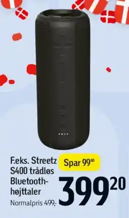 Føtex F.eks. Streetz S400 trådløs Bluetooth-højttaler tilbud