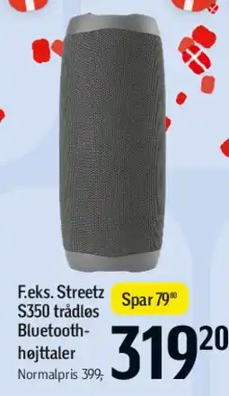 Føtex F.eks. Streetz S350 trådløs Bluetooth-højttaler tilbud
