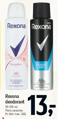Føtex Rexona deodorant tilbud