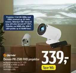 Føtex Denver PR-2500 FHD projektor tilbud