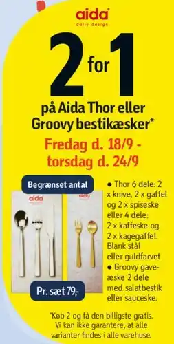 Føtex Aida Thor eller Groovy bestikæsker tilbud