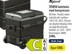 Føtex Alpicool TDW50 køleboks med kompressor tilbud