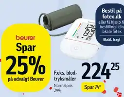 Føtex Beurer blodtryksmåler tilbud