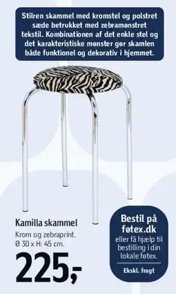 Føtex Kamilla skammel tilbud