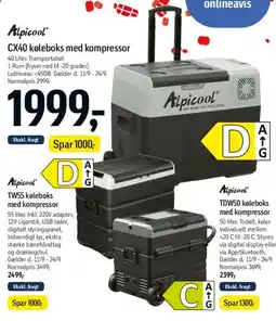 Føtex Alpicool CX40 køleboks med kompressor tilbud