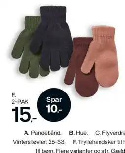 Føtex Vintervanter / handsker 2-pak tilbud