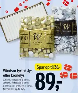 Føtex Windsor fyrfadslys eller kronelys tilbud