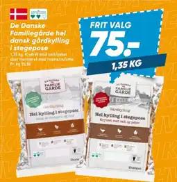 Bilka De Danske Familiegårde hel dansk gårdkylling i stegepose tilbud
