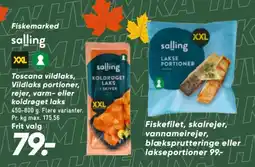 Bilka salling Toscana vildlaks, Vildlaks portioner, rejer, varm- eller koldrøget laks tilbud