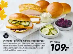 Bilka Menu to-go med flæskestegsburger tilbud