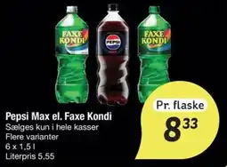 Fakta Tyskland Pepsi Max el. Faxe Kondi tilbud