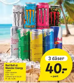 Fakta Tyskland Red Bull el. Monster Energy tilbud