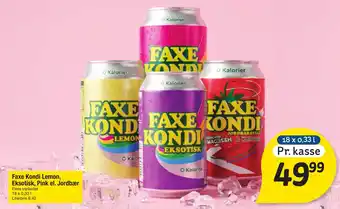Faxe Kondi Lemon, Eksotisk, Pink el. Jordbær