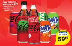 Fakta Tyskland Coca Cola Zero-Varianten el. PET tilbud