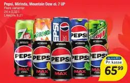 Fakta Tyskland Pepsi, Mirinda, Mountain Dew el. 7 UP tilbud