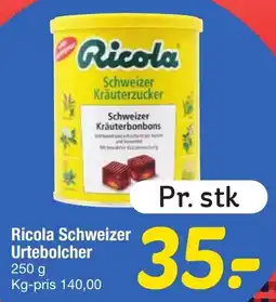 Fakta Tyskland Ricola Schweizer Urtebolcher tilbud