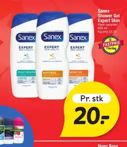 Fakta Tyskland Sanex Shower Gel Expert Skin tilbud