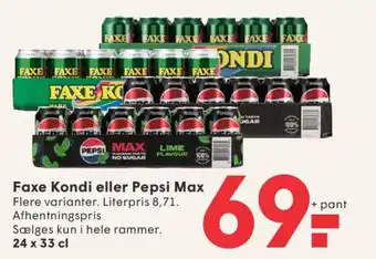 Faxe Kondi eller Pepsi Max